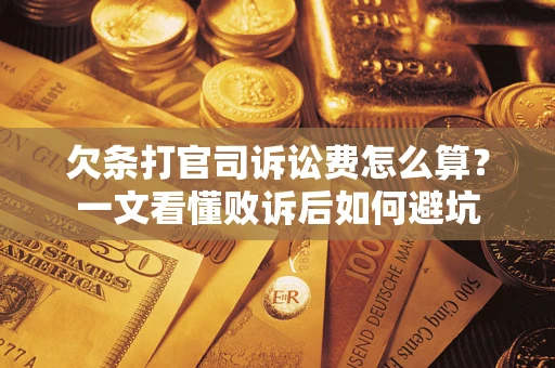 济南欠条打官司诉讼费怎么算？一文看懂败诉后如何避坑